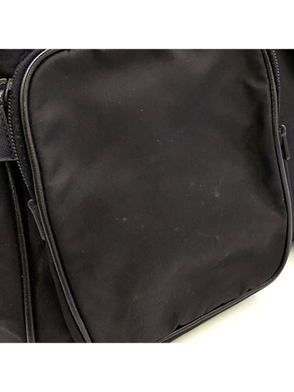 Prada 2-Way Shoulder Leather Nylon Black Handbag Silver - Picture 6 of 14